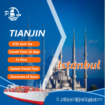 Costo di spedizione da Tianjin a Istanbul